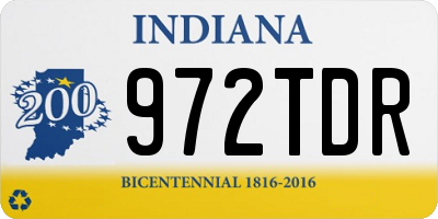 IN license plate 972TDR