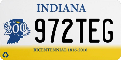 IN license plate 972TEG