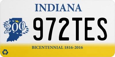 IN license plate 972TES