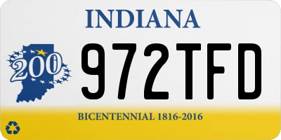 IN license plate 972TFD