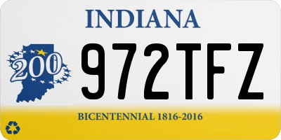 IN license plate 972TFZ