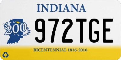IN license plate 972TGE