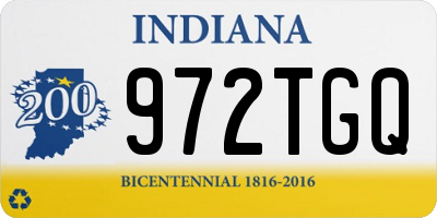 IN license plate 972TGQ