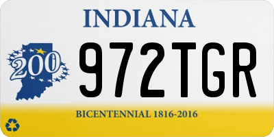 IN license plate 972TGR