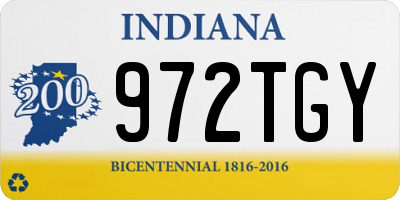 IN license plate 972TGY