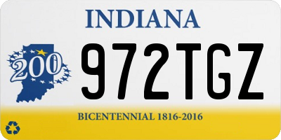 IN license plate 972TGZ