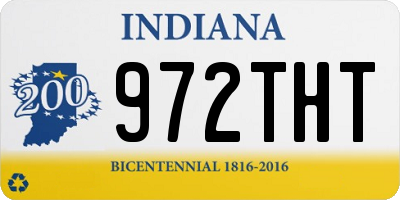 IN license plate 972THT