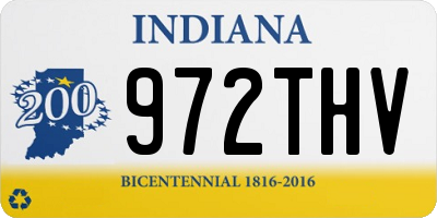 IN license plate 972THV