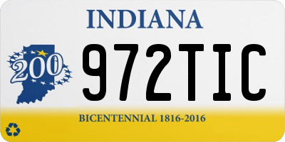IN license plate 972TIC