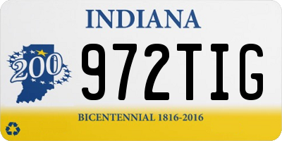 IN license plate 972TIG