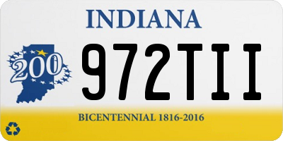 IN license plate 972TII