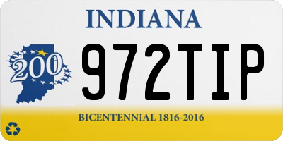 IN license plate 972TIP