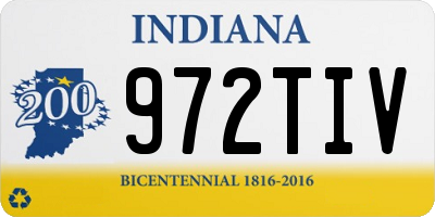 IN license plate 972TIV