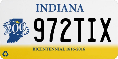 IN license plate 972TIX