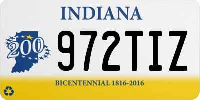 IN license plate 972TIZ