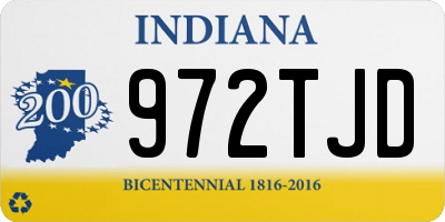 IN license plate 972TJD