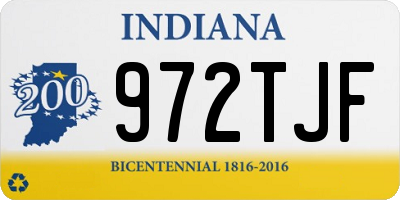 IN license plate 972TJF