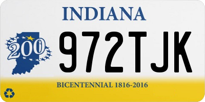 IN license plate 972TJK