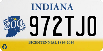 IN license plate 972TJO