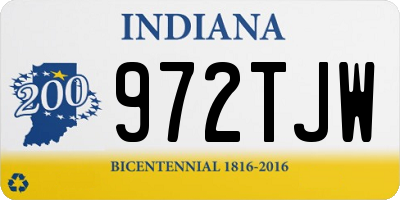 IN license plate 972TJW