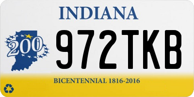 IN license plate 972TKB