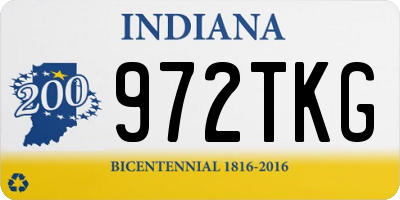 IN license plate 972TKG