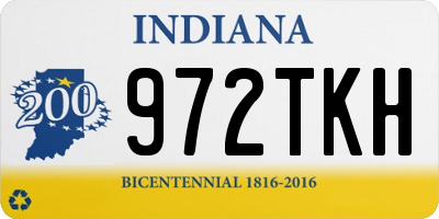IN license plate 972TKH