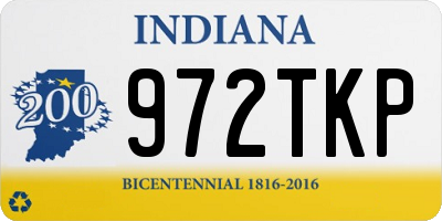 IN license plate 972TKP
