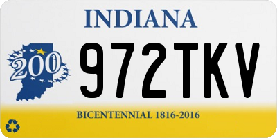 IN license plate 972TKV