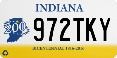 IN license plate 972TKY