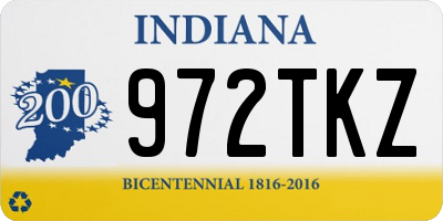 IN license plate 972TKZ
