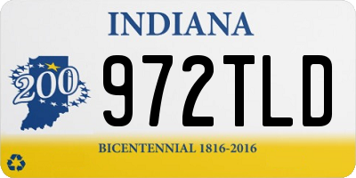 IN license plate 972TLD
