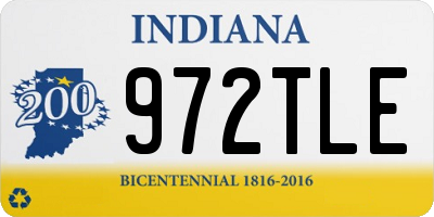 IN license plate 972TLE