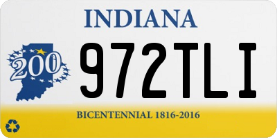 IN license plate 972TLI