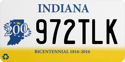 IN license plate 972TLK