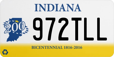 IN license plate 972TLL