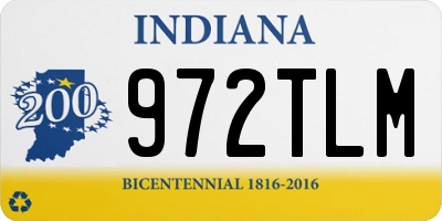 IN license plate 972TLM