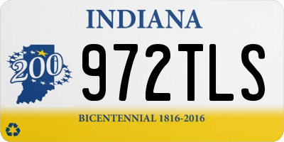 IN license plate 972TLS