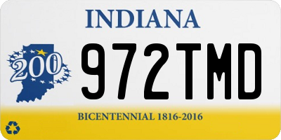 IN license plate 972TMD