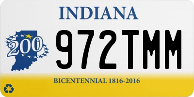 IN license plate 972TMM