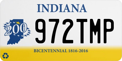 IN license plate 972TMP