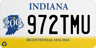 IN license plate 972TMU