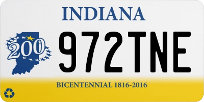 IN license plate 972TNE