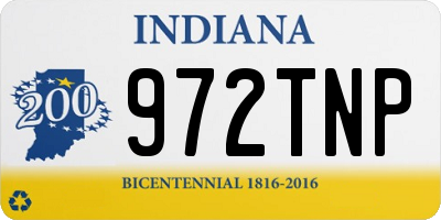 IN license plate 972TNP