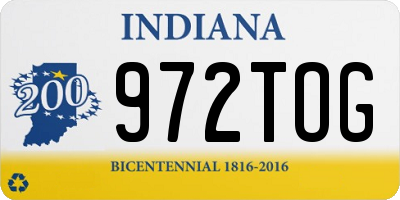 IN license plate 972TOG