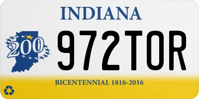 IN license plate 972TOR