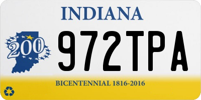 IN license plate 972TPA