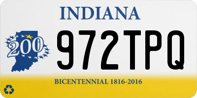 IN license plate 972TPQ