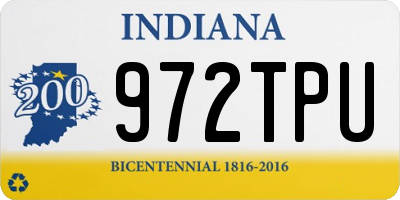 IN license plate 972TPU