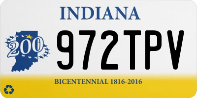 IN license plate 972TPV